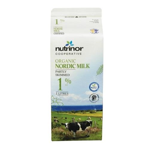 Nordic Milk Partly Skimmed 1% 2L